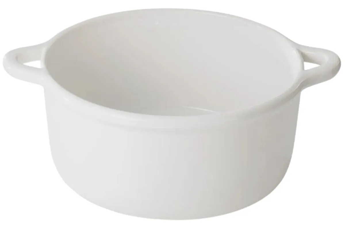 REVOL Cocotte four sans couvercle porcelaine Blanc albâtre Ø 26 cm 4 L Bombance Best