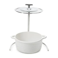 Cocotte induction avec couvercle porcelaine Blanc albâtre Ø 26 cm 17 cm 4 L Bombance - REVOL Hot