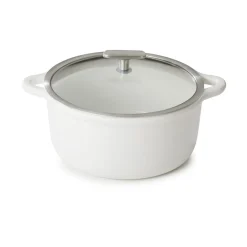 Cocotte induction avec couvercle porcelaine Blanc albâtre Ø 26 cm 17 cm 4 L Bombance - REVOL Hot