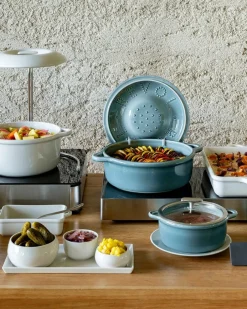 Cocotte induction avec couvercle porcelaine Gris nuage Ø 22 cm 14,2 cm 2,5 L Bombance - REVOL Clearance
