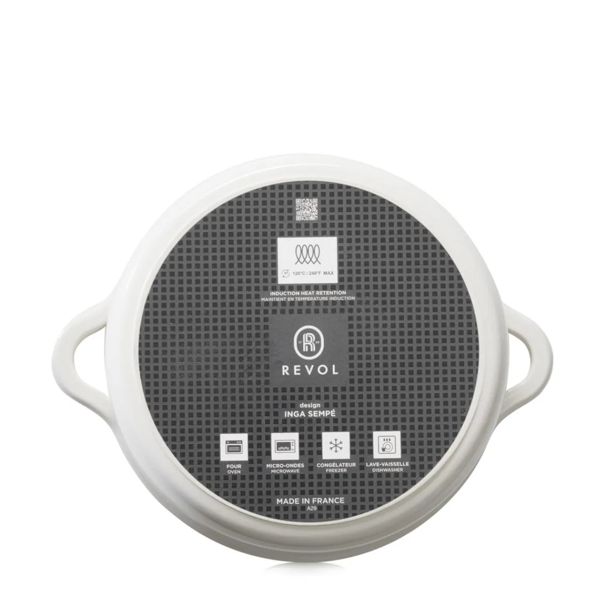 Cocotte induction sans couvercle porcelaine Blanc albâtre Ø 26 cm 4 L Bombance - REVOL Online