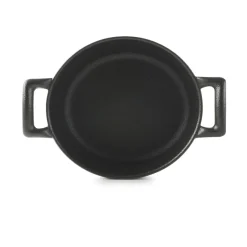 Cocotte ovale noir porcelaine culinaire 13,5x12,2 cm Belle Cuisine - REVOL Best
