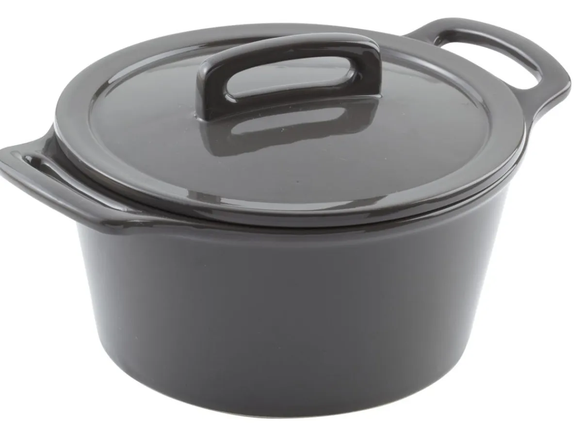 Cocotte rond gris grès émaillé Ø 10 cm Bistronome - PRO.MUNDI