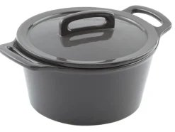 PRO.MUNDI Cocotte rond gris grès émaillé Ø 17 cm Bistronome Hot