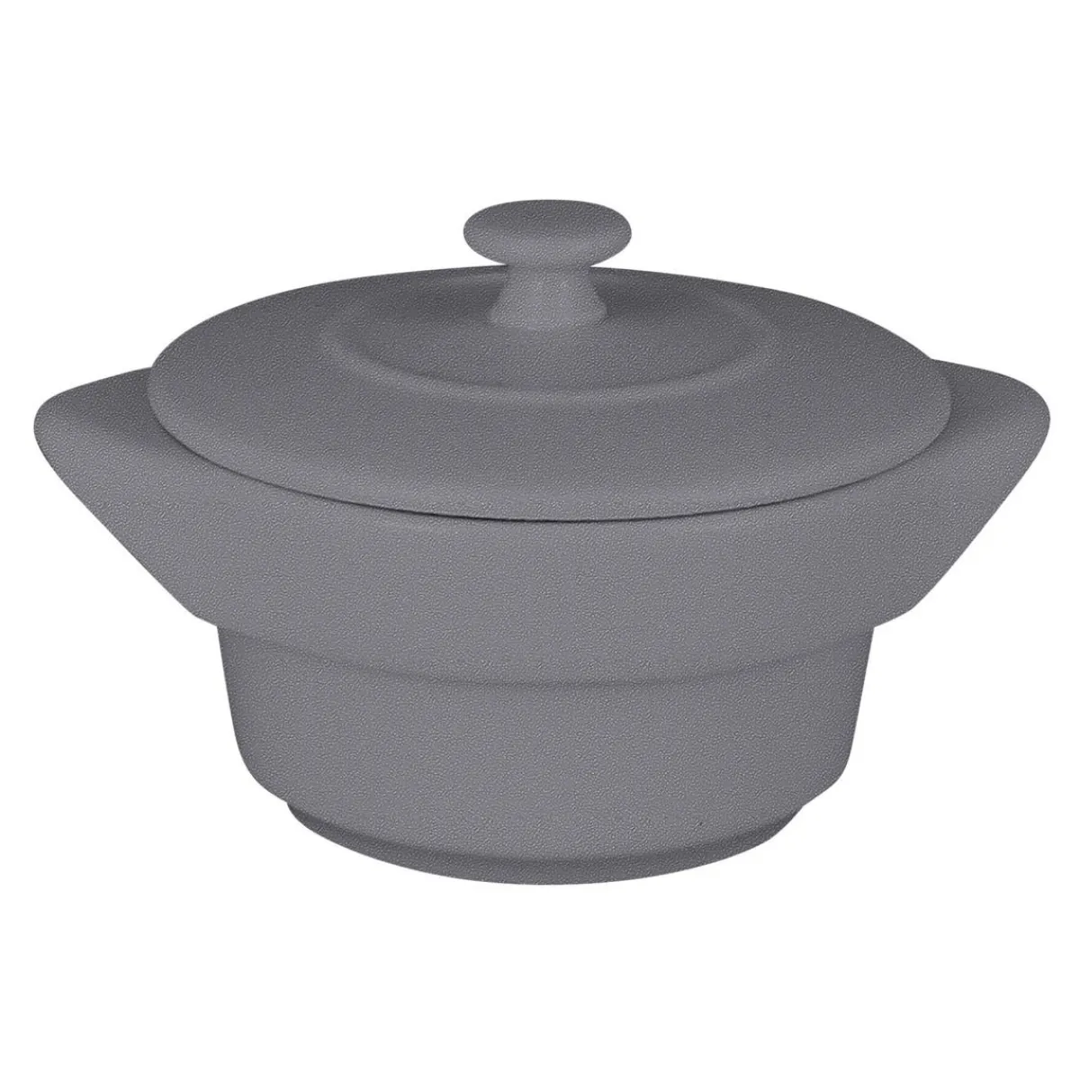 RAK Cocotte rond gris porcelaine vitrifiée Ø 10 cm Chefs Fusion Discount