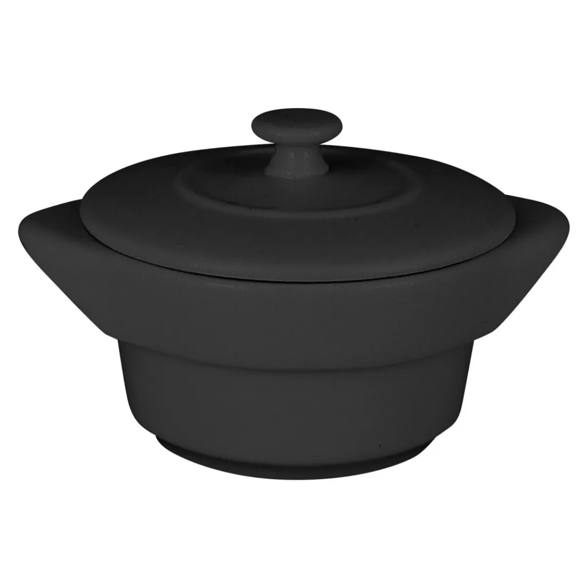 Cocotte rond noir porcelaine vitrifiée Ø 10 cm Chefs Fusion - RAK Outlet