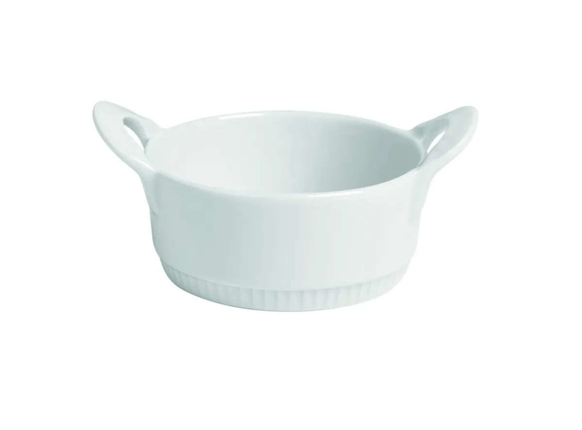 Cocotte sans couvercle rond blanc porcelaine culinaire Ø 11 cm Toulouse - PILLIVUYT Hot