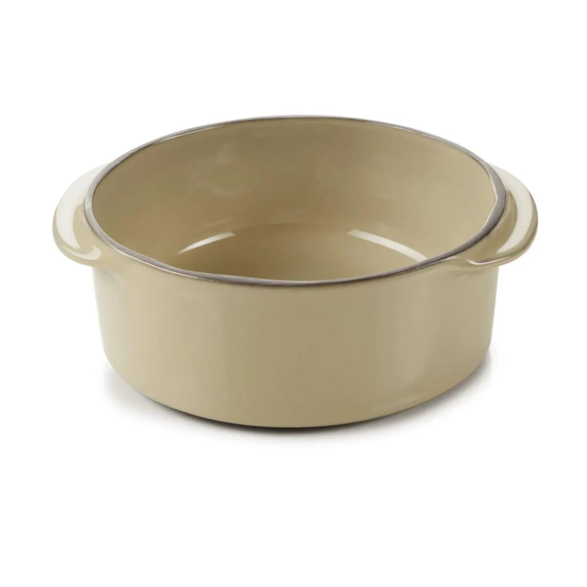 Cocotte sans couvercle rond beige porcelaine culinaire Ø 12 cm Caractère - REVOL New