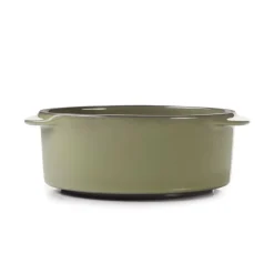 Cocotte sans couvercle rond vert porcelaine culinaire Ø 12 cm Caractère - REVOL Clearance