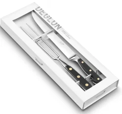 Coffret de 2 couteaux 22 cm inox bois unie Grand Chef - DEGLON Best