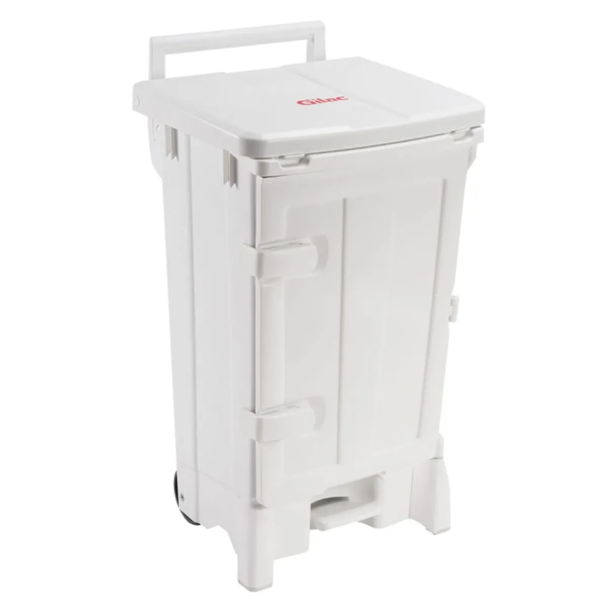 Collecteur avec couvercle plastique 90 L blanc - GILAC New