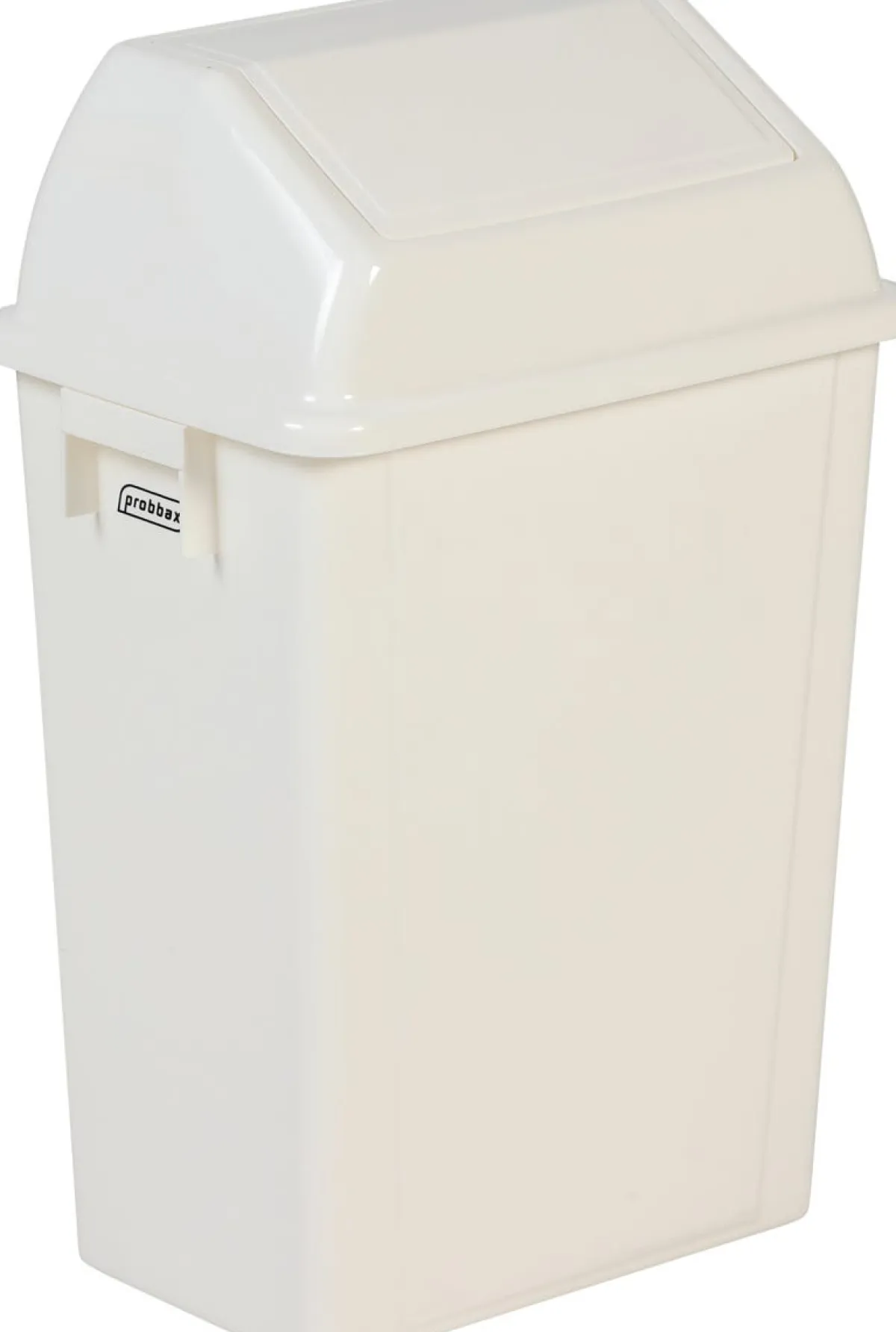 Collecteur mural avec couvercle basculant plastique 20 L blanc - PROBBAX Outlet