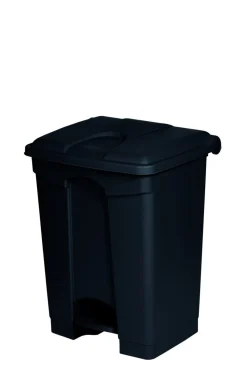 Collecteur à pédale antibactérien et antimicrobien plastique 70 L noir - PROBBAX Sale