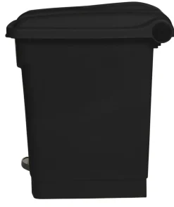 Collecteur à pédale antibactérien et antimicrobien plastique 30 L noir - PROBBAX Discount