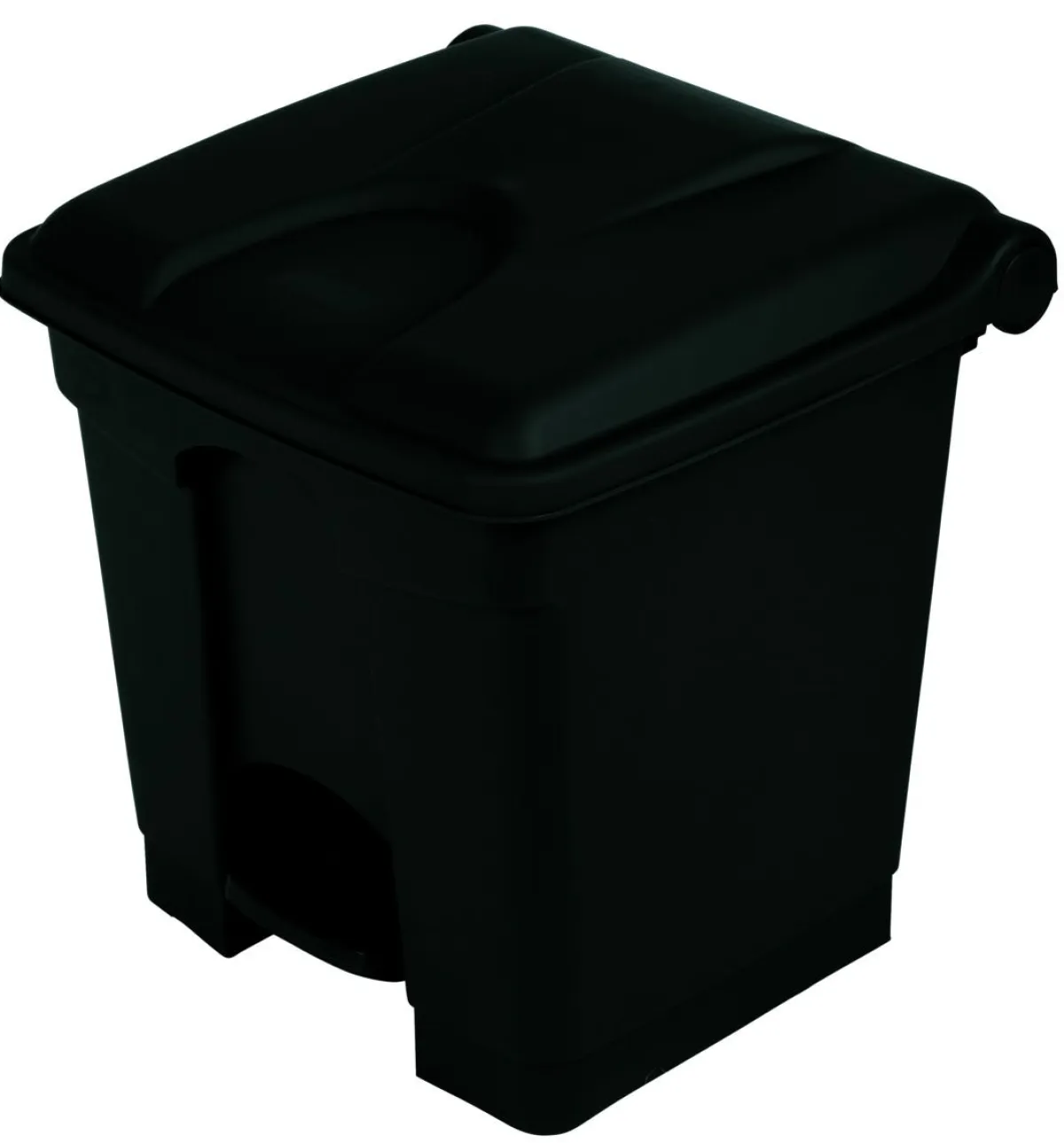 Collecteur à pédale antibactérien et antimicrobien plastique 30 L noir - PROBBAX Discount