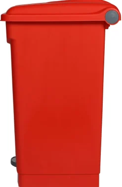 Collecteur à pédale plastique 45 L rouge - PROBBAX Discount