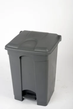 Collecteur à pédale plastique 45 L gris - PROBBAX Hot