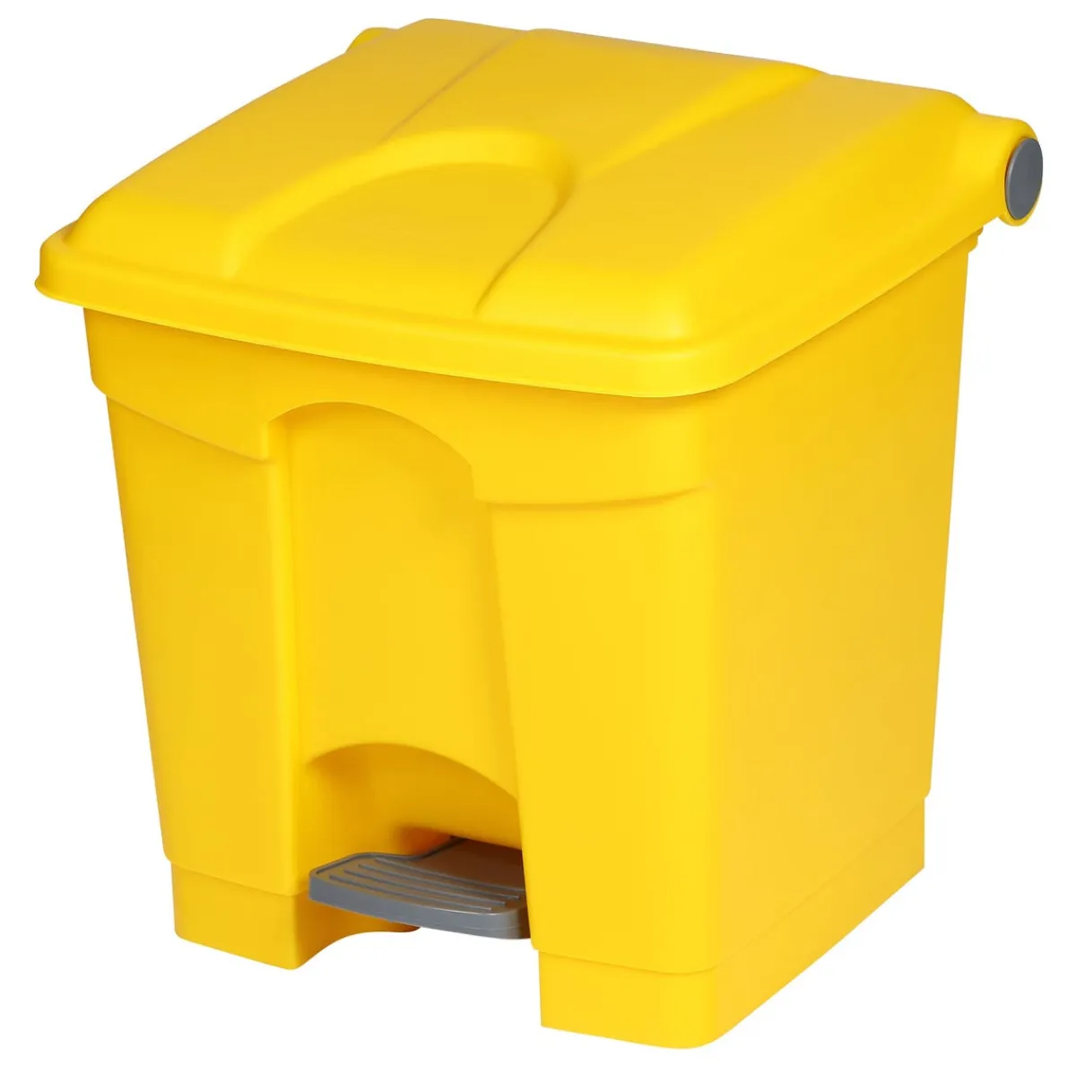 Collecteur à pédale plastique 30 L jaune - PROBBAX Online