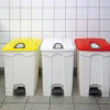 PROBBAX Collecteur à pédale plastique 70 L blanc