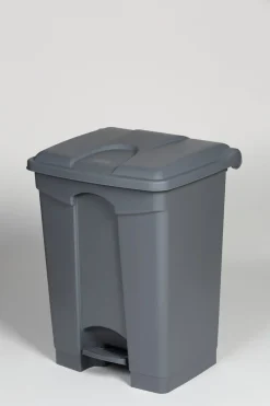 PROBBAX Collecteur à pédale plastique 70 L gris