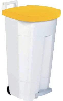 ROSSIGNOL Collecteur à pédale plastique 90 L blanc Boogy New