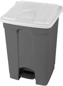 Collecteur à pédale plastique 45 L gris - PROBBAX Best