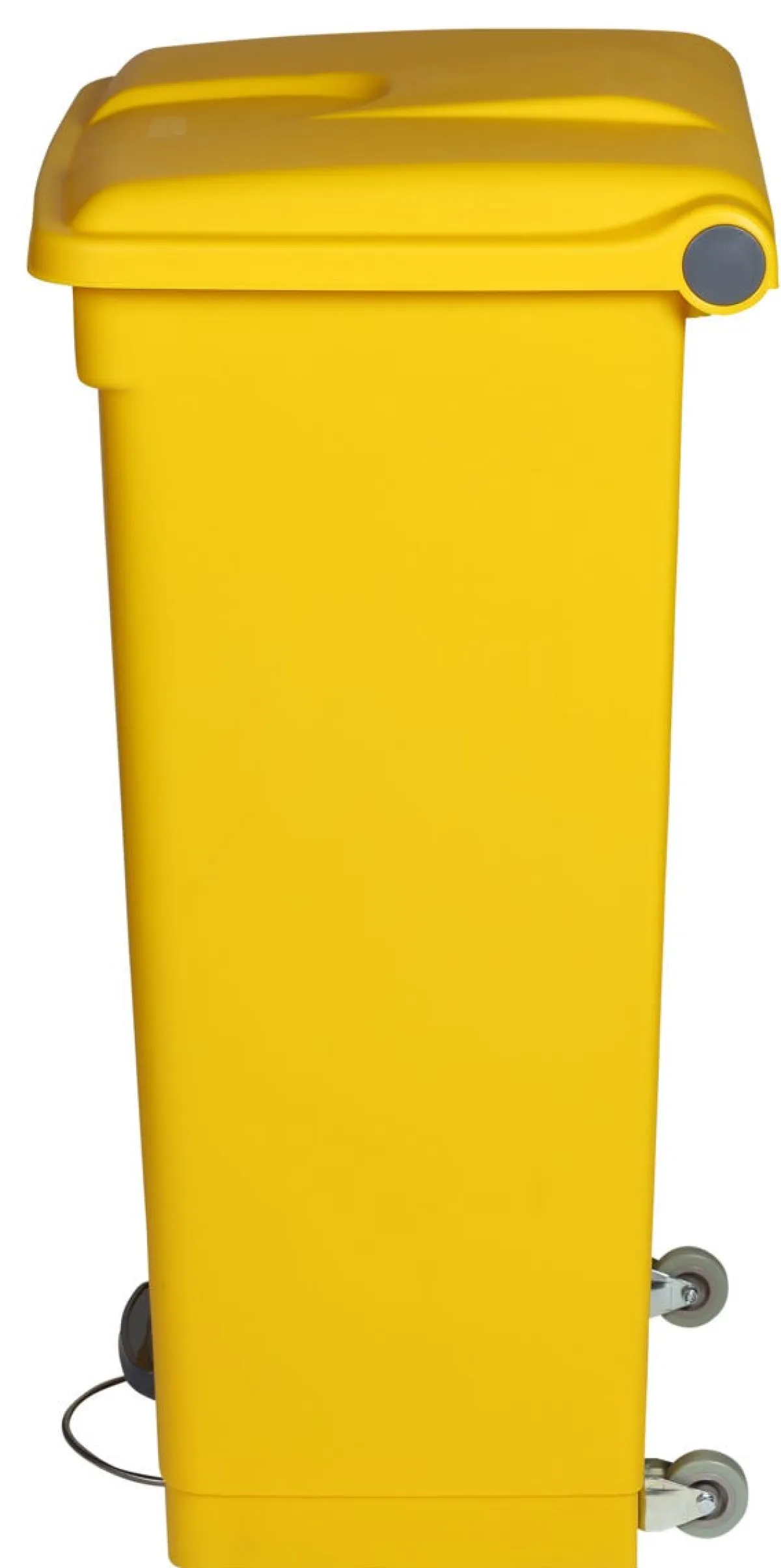 Collecteur à pédale plastique 90 L jaune - PROBBAX Online