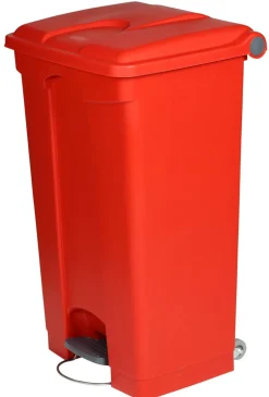 PROBBAX Collecteur à pédale plastique 90 L rouge New