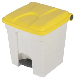 PROBBAX Collecteur à pédale plastique 70 L blanc Sale