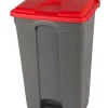 Collecteur à pédale plastique 90 L gris - PROBBAX Online