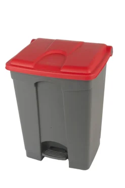 Collecteur à pédale plastique 70 L gris - PROBBAX Online