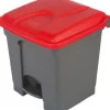 PROBBAX Collecteur à pédale plastique 90 L gris Hot
