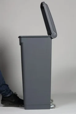PROBBAX Collecteur à pédale plastique 90 L gris Best
