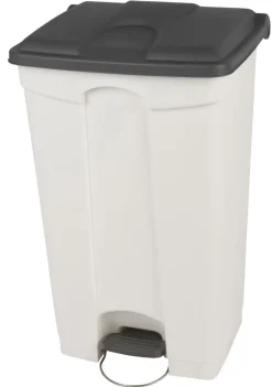 Collecteur à pédale plastique 90 L blanc - PROBBAX Clearance