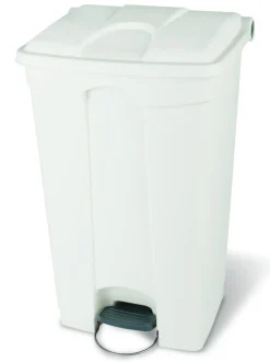 Collecteur à pédale plastique 90 L blanc - PROBBAX Clearance
