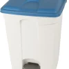 PROBBAX Collecteur à pédale plastique 70 L blanc Outlet