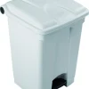 Collecteur à pédale plastique 45 L blanc - PROBBAX Discount