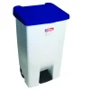 Collecteur à pédale plastique 80 L blanc - GILAC New