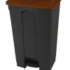 Collecteur à pédale plastique 30 L gris anthracite - PROBBAX