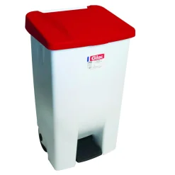 GILAC Collecteur à pédale plastique 80 L blanc Discount