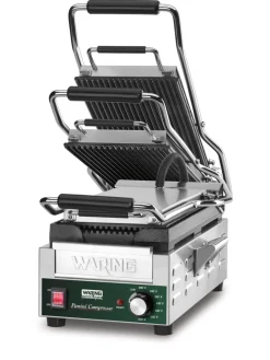 WARING Contact grill panini compact à plaque rainée Compresso Clearance