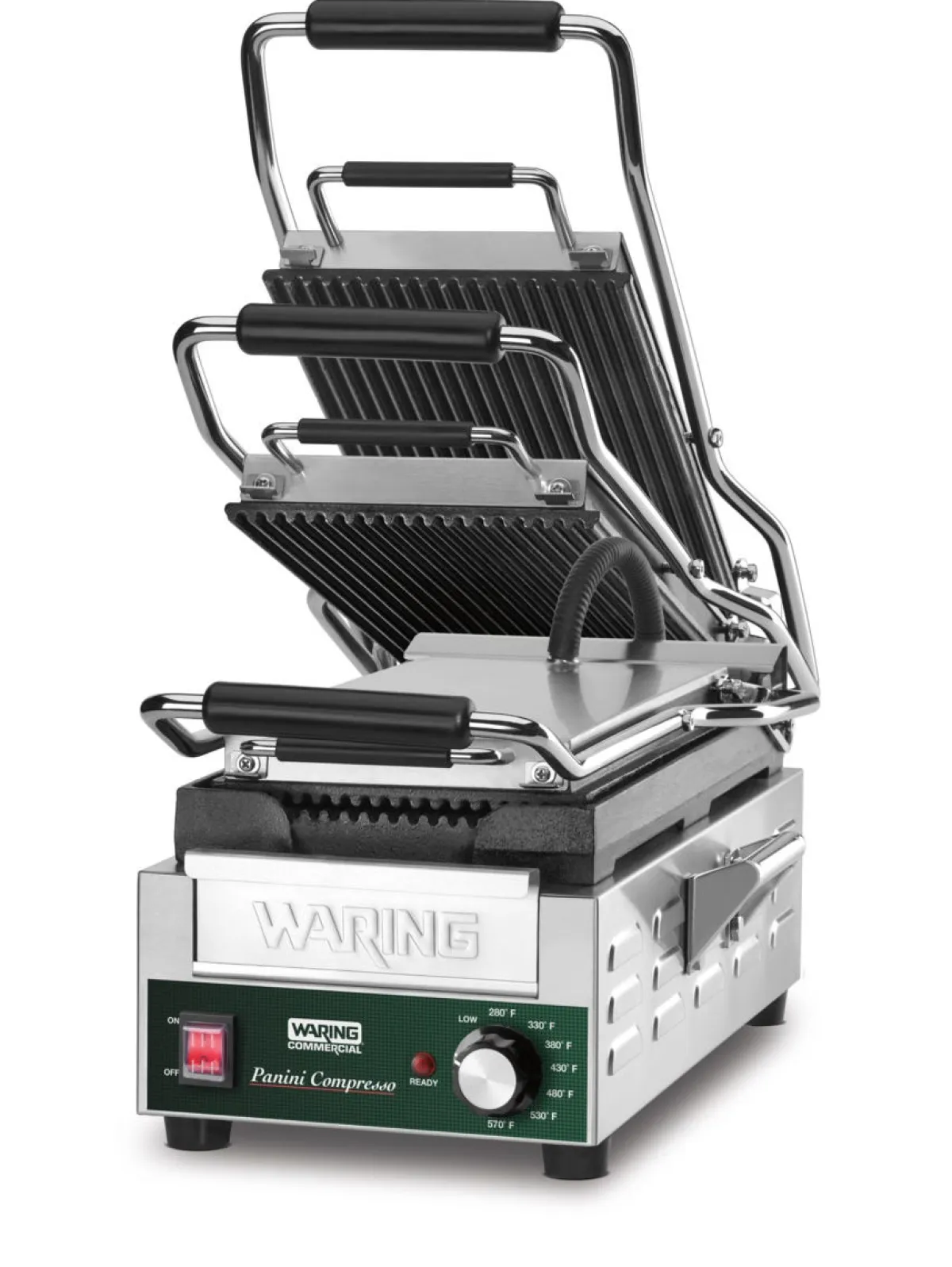 WARING Contact grill panini compact à plaque rainée Compresso Clearance