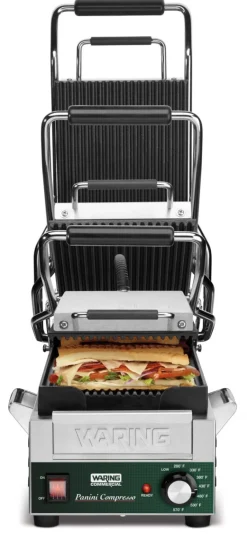 WARING Contact grill panini compact à plaque rainée Compresso Clearance