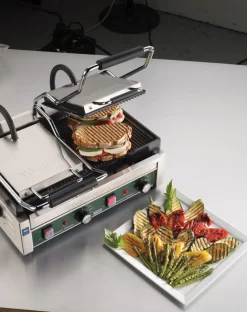 WARING Contact grill panini double à plaques rainurées Ottimo Best