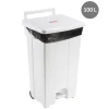 GILAC Conteneur à pédale plastique 100 L blanc Outlet