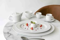 ACCOLADE Coquetier rond blanc porcelaine Ø 6,4 cm Presto