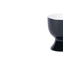 PRO.MUNDI Coquetier rond noir porcelaine 6 cm Ø 5 cm Emotions Hot