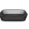 REVOL Corbeille acier noir 35,5x32,5x8 cm Discount