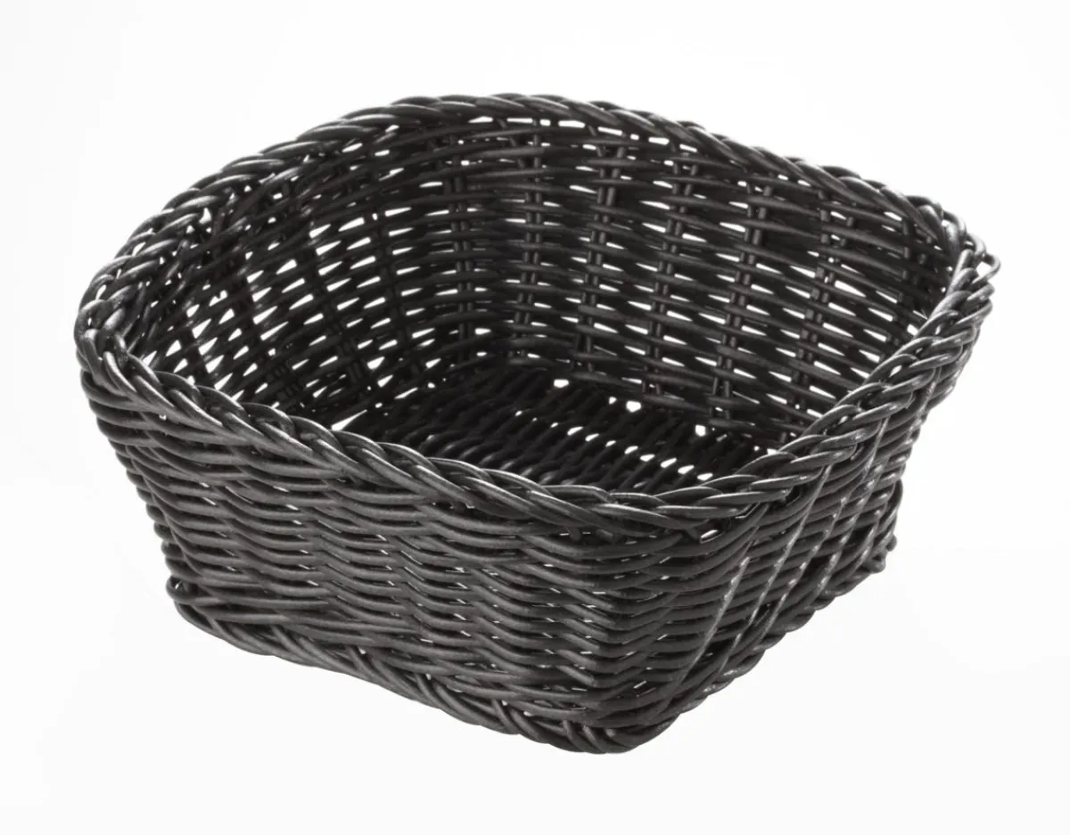 PRO.MUNDI Corbeille carré noir polypropylène (pp) 19x19x7,6 cm Twiggy Outlet