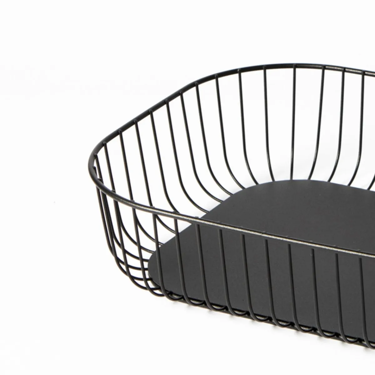 Corbeille de buffet acier noir 33x27x8,4 cm Naro - PRO.MUNDI Outlet